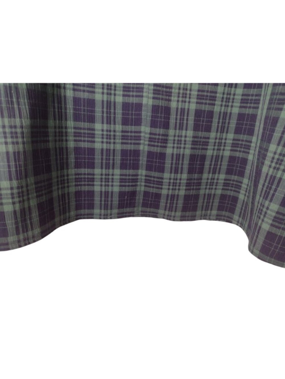 Vintage Sag Harbor Tartan Plaid Maxi Jumper Dress 12 Academia Side Slits Crinkle - Picture 4 of 8